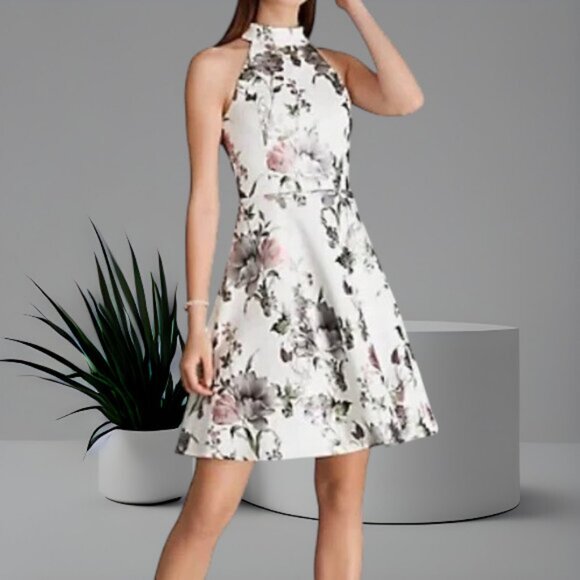 le chateau Dresses & Skirts - New LE CHATEAU Halter Neck Fit & Flare Women's Size Large